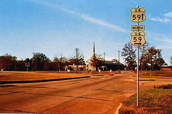 Texas U.S. Highway 59 sign.
