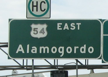 Texas - U.S. Highway 54, Interstate 10, and U.S. Highway 180 sign.