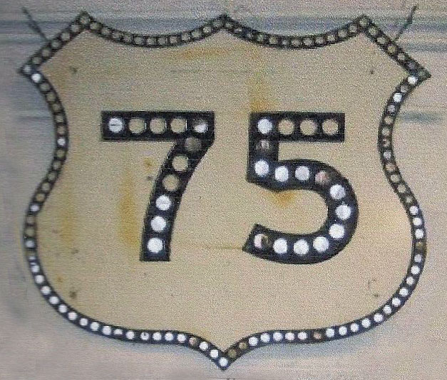 Texas U.S. Highway 75 sign.