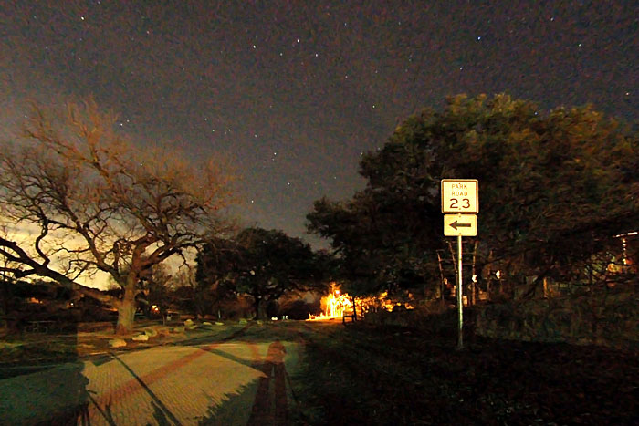 Texas park road 23 sign.