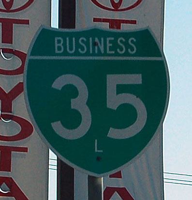Texas business loop 35 sign.