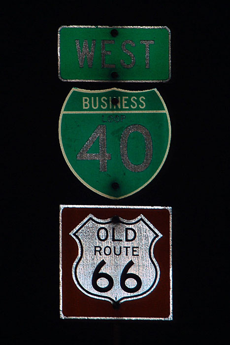 Texas - business loop 40 and U.S. Highway 66 sign.