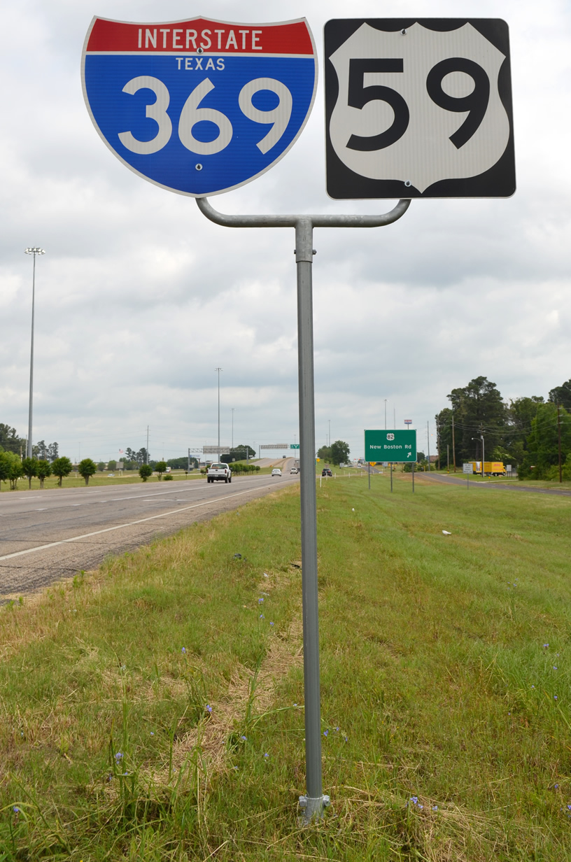 Texas - interstate 369 and U.S. Highway 59 sign.