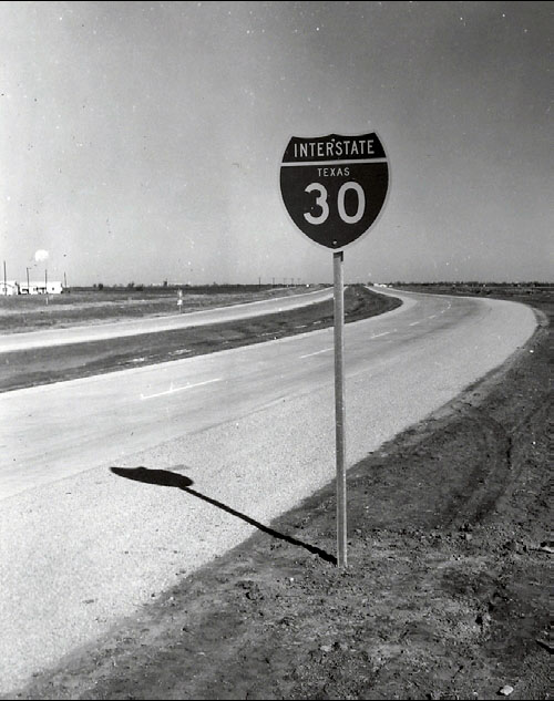 Texas Interstate 30 sign.