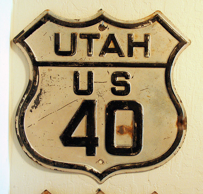 Utah U.S. Highway 40 sign.