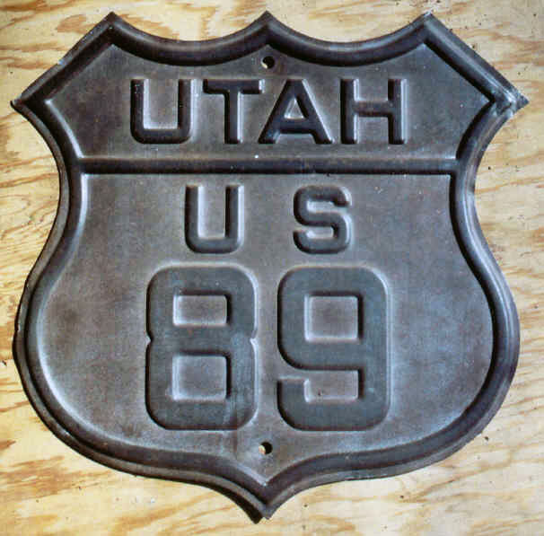 Utah U.S. Highway 89 sign.