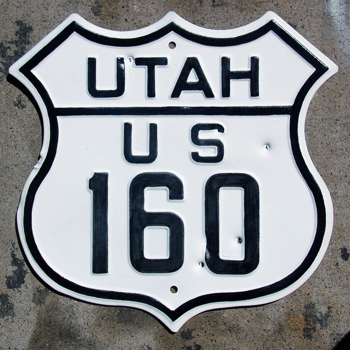 Utah U.S. Highway 160 sign.