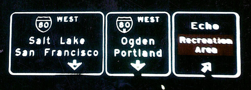 Utah - Interstate 80 and Interstate 80N sign.