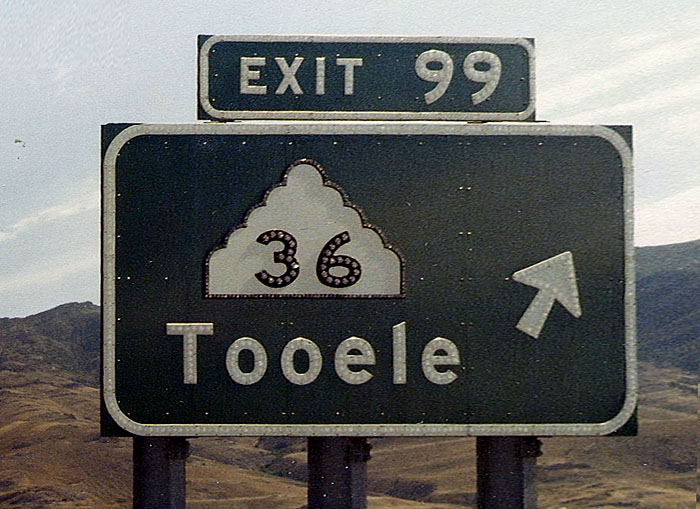 Utah State Highway 36 sign.