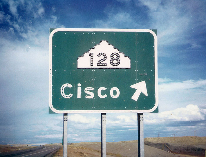 Utah State Highway 128 sign.