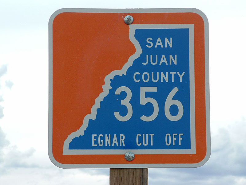 Utah San Juan County route 356 sign.