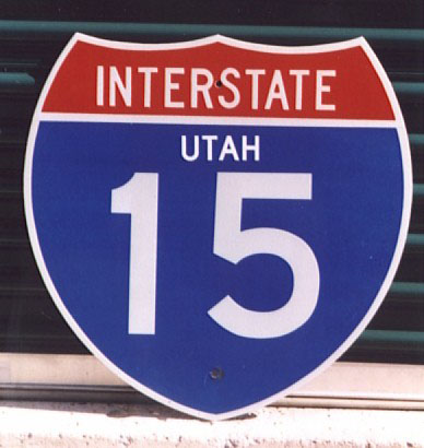 Utah Interstate 15 sign.