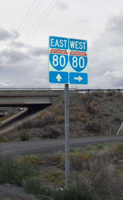 Utah Interstate 80 sign.