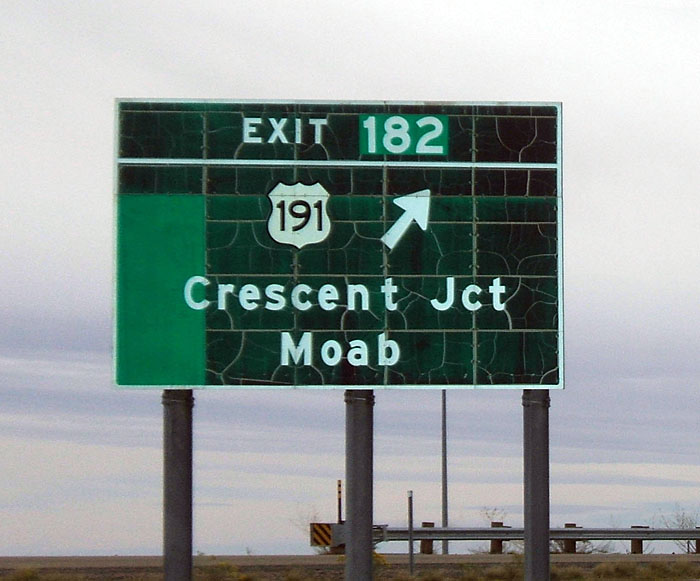 Utah U.S. Highway 191 sign.