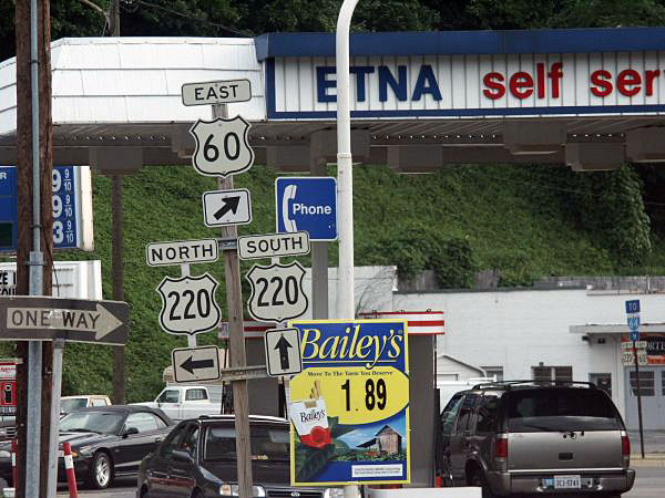 Virginia - U.S. Highway 220 and U.S. Highway 60 sign.