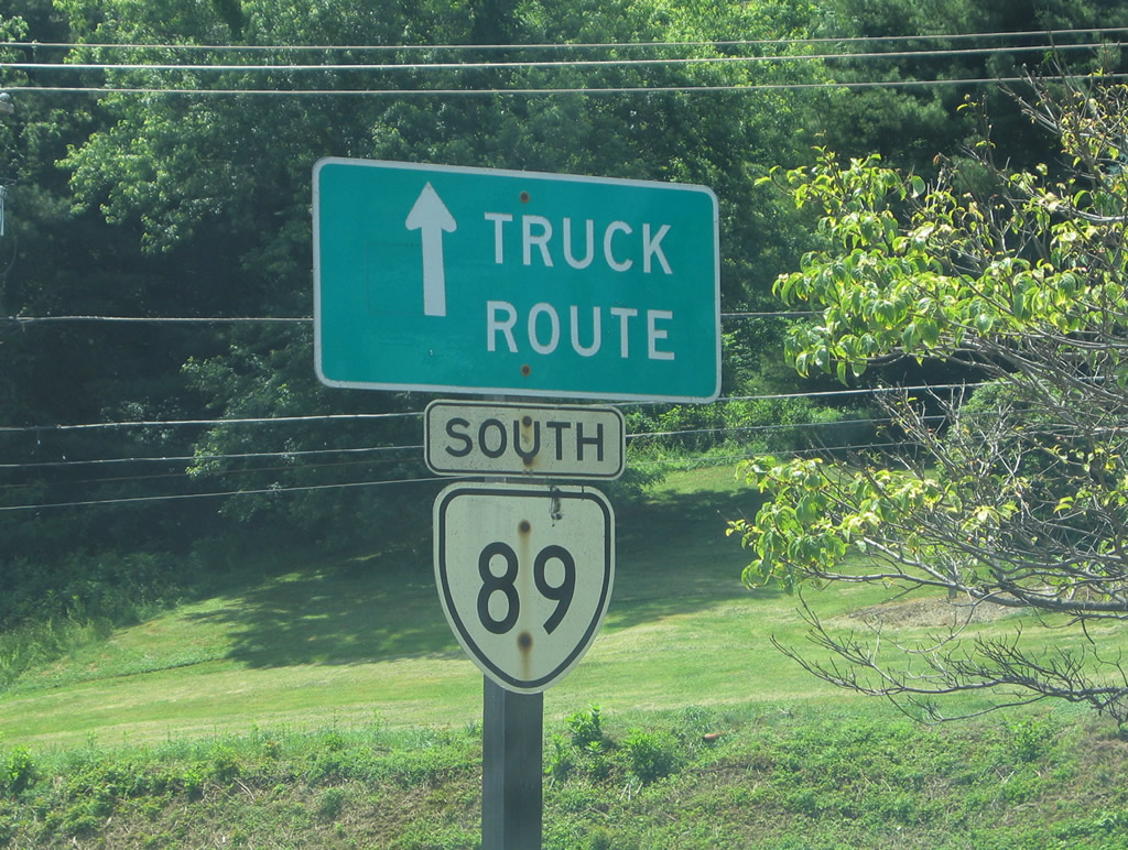 Virginia State Highway 89 sign.