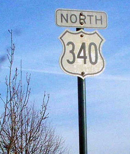 Virginia U.S. Highway 340 sign.