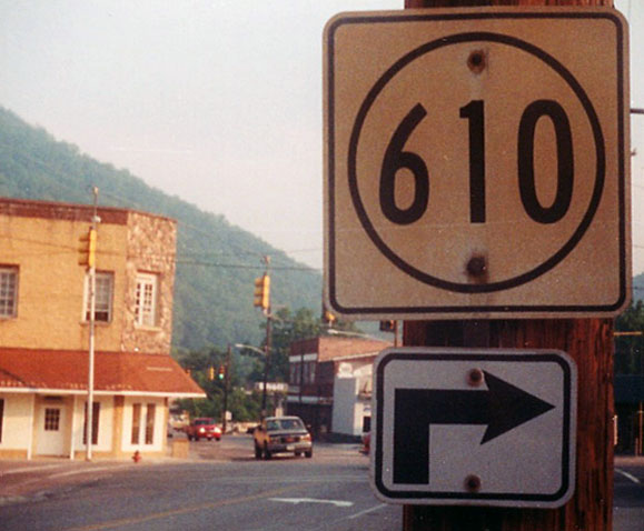 Virginia state secondary highway 610 sign.
