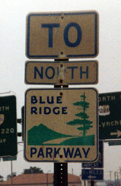 Virginia Blue Ridge Parkway sign.