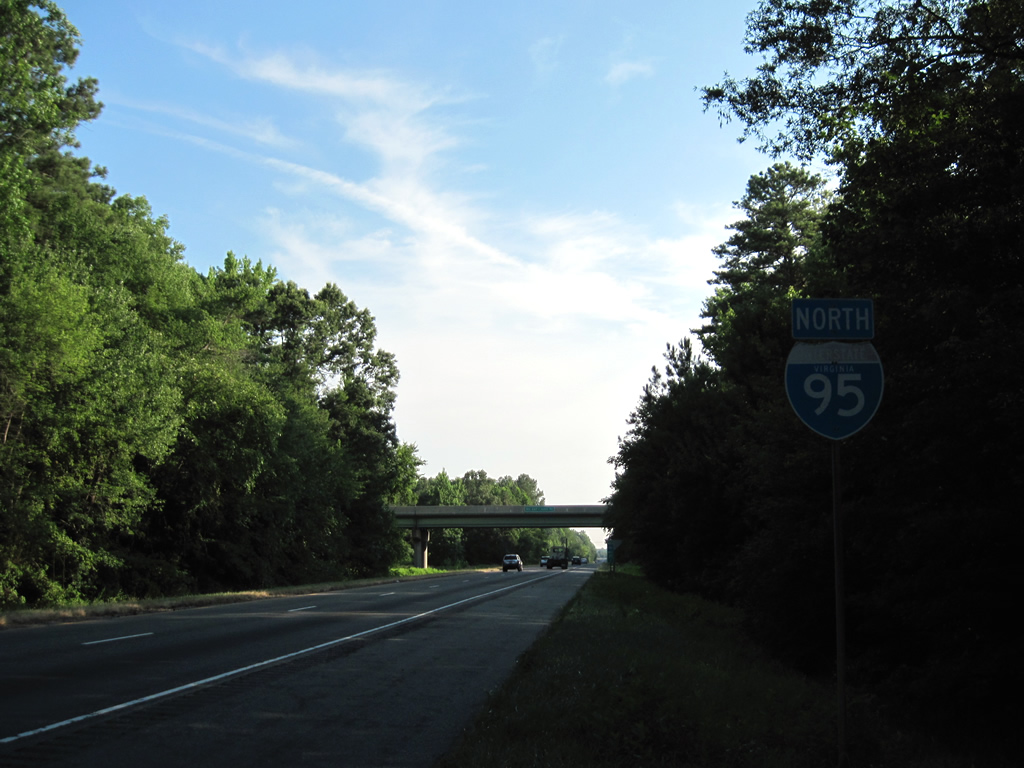 Virginia Interstate 95 sign.