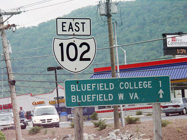 Virginia Interstate 102 sign.