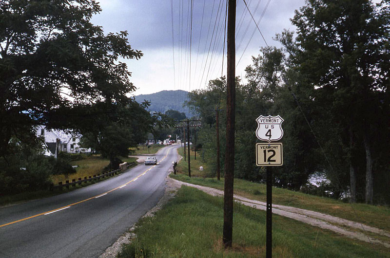 Vermont - U.S. Highway 4 and State Highway 12 sign.