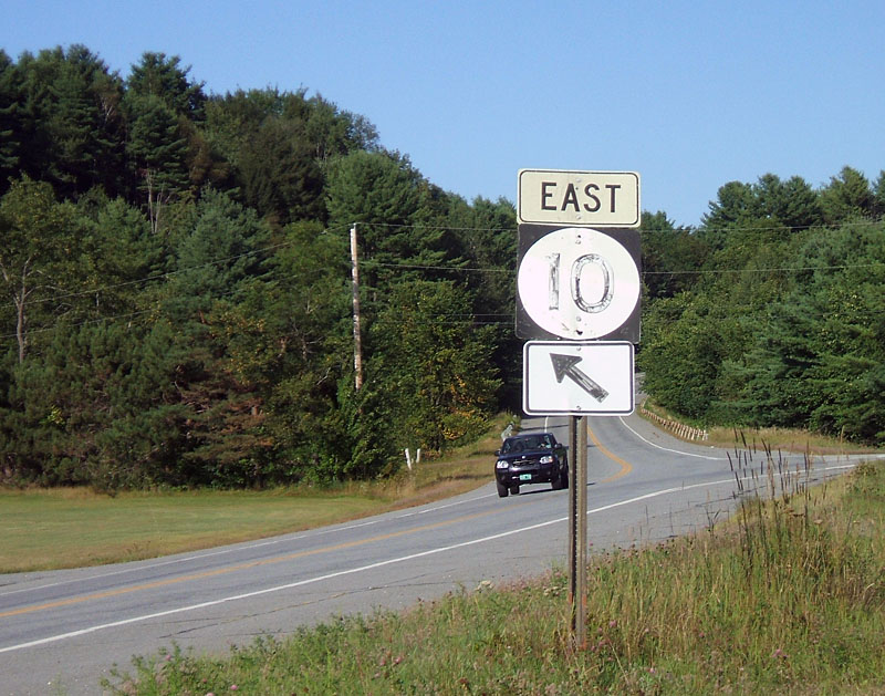 Vermont State Highway 10 sign.