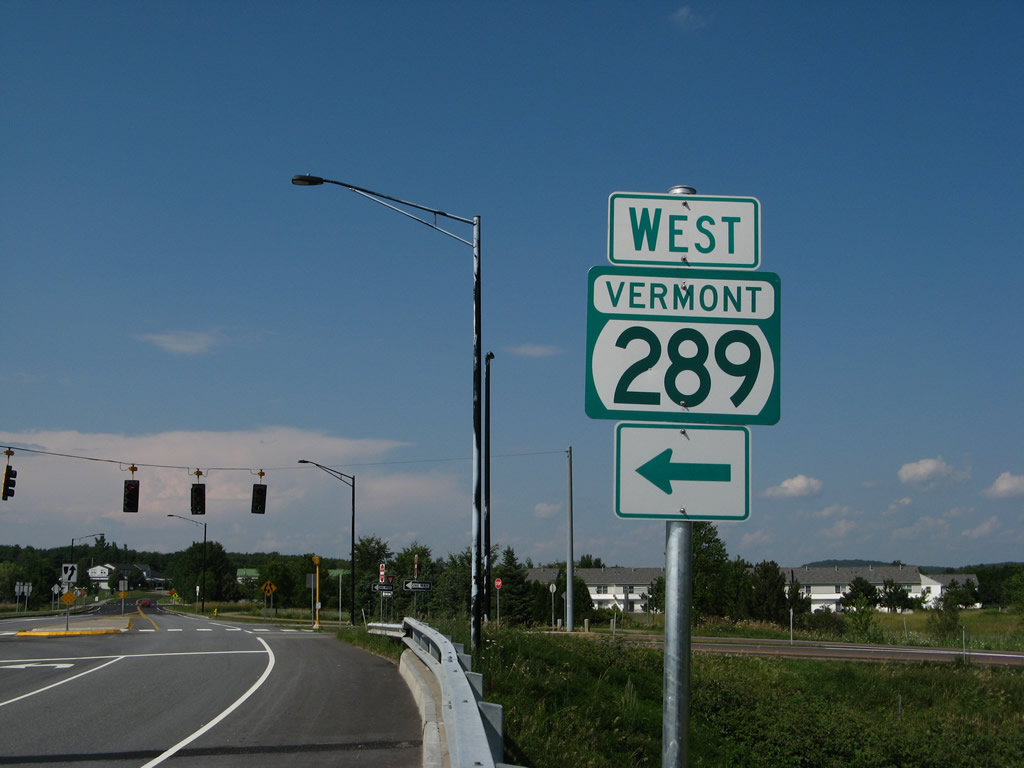 Vermont State Highway 289 sign.