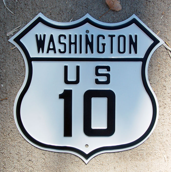 Washington U.S. Highway 10 sign.
