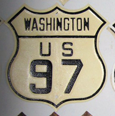 Washington U.S. Highway 97 sign.