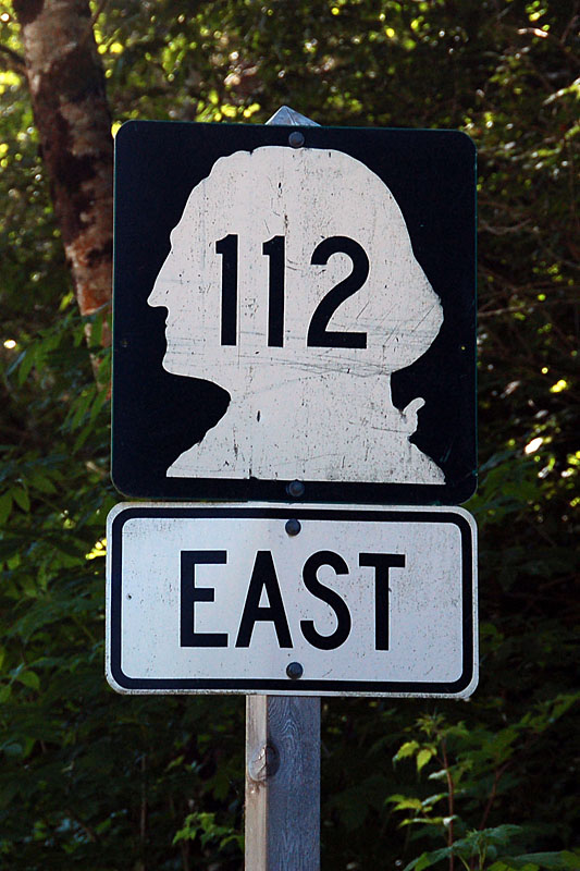 Washington State Highway 112 sign.