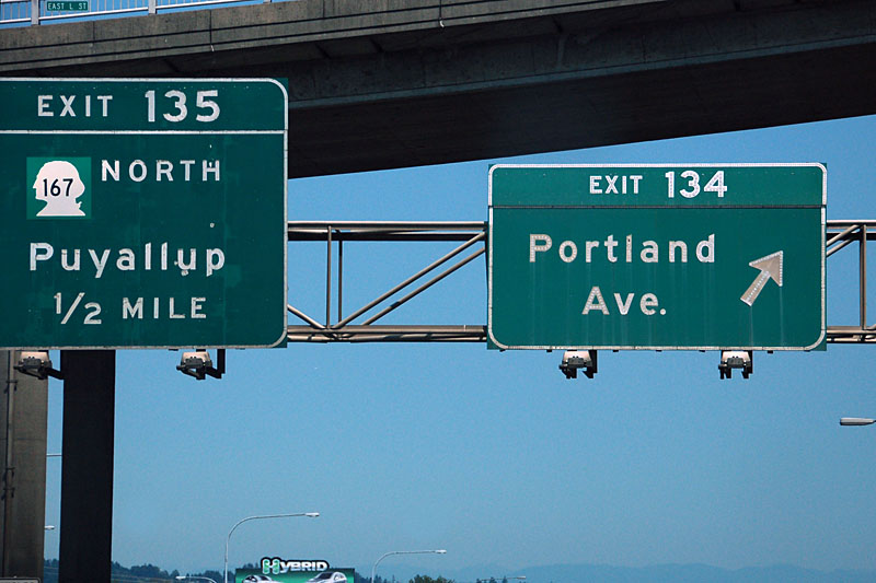 Washington State Highway 167 sign.