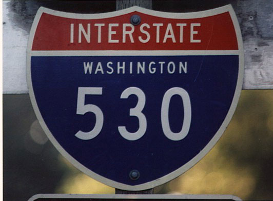 Washington Interstate 530 sign.