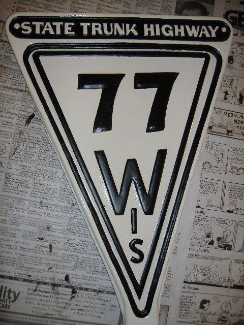 Wisconsin State Highway 77 sign.