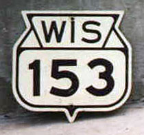 Wisconsin State Highway 153 sign.