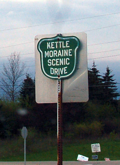 Wisconsin Kettle Moraine Scenic Drive sign.