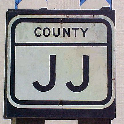 Wisconsin county route JJ sign.