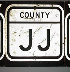Wisconsin county route JJ sign.