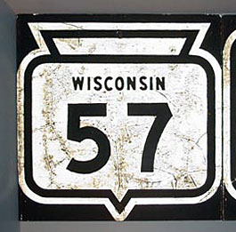 Wisconsin State Highway 57 sign.