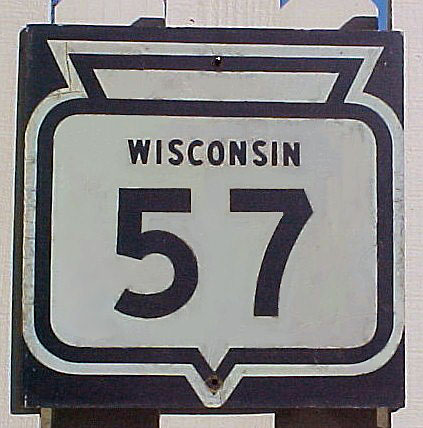 Wisconsin State Highway 57 sign.