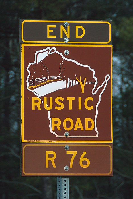 Wisconsin rustic road marker sign.
