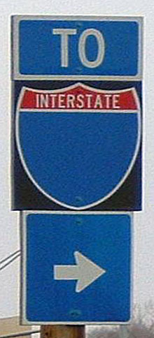 Wisconsin interstate highway trailblazer sign.