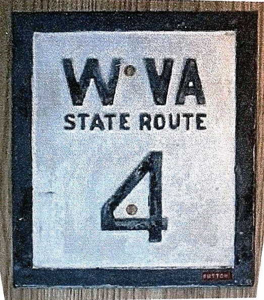 West Virginia State Highway 4 sign.