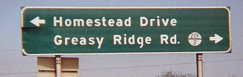 West Virginia county route 219/2 sign.