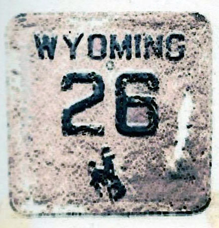 Wyoming State Highway 26 sign.
