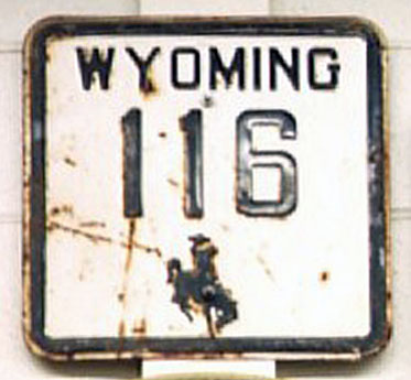 Wyoming State Highway 116 sign.