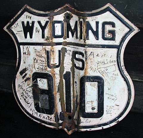 Wyoming U.S. Highway 310 sign.