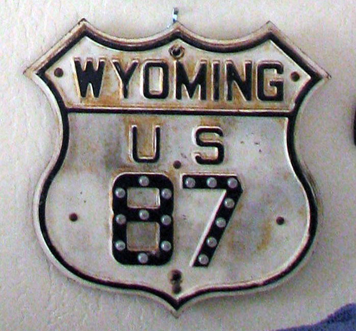 Wyoming U.S. Highway 87 sign.