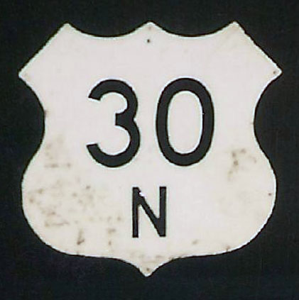 Wyoming U.S. Highway 30N sign.
