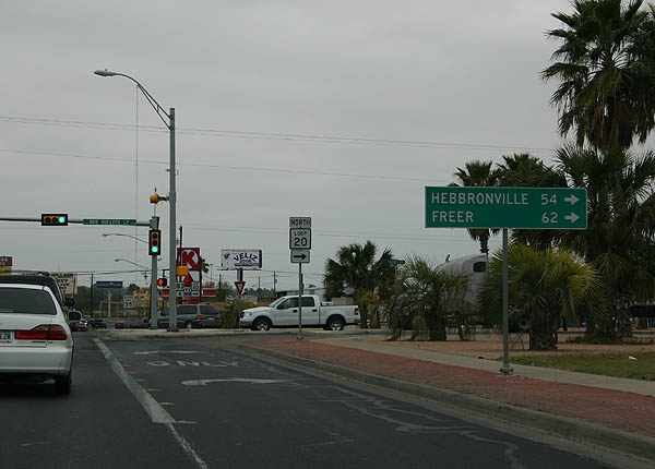  from Texas Loop 20 north lead drivers east to Hebbronville and with U.S. 